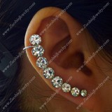 Shiny Clear Rhinestones Earrings with 3 Sizes Stones e001099