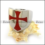 Red Cross Stainless Steel Ring r003753