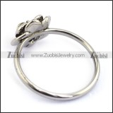 small rose ring with black crystal r002221