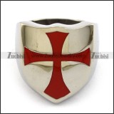 Red Cross Stainless Steel Ring r003753