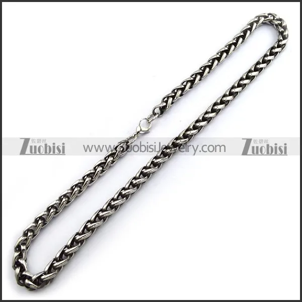 10mm Wide Vintage Large Snake Chain Necklace in Antique Finish n001483