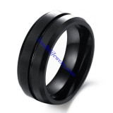 8mm wide black tungsten rings JR490002