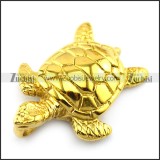 Gold Tone Stainless Sea Turtle Pendant p004894