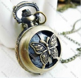 Vintage Butterfly Pocket Watch Pendant - PW000058