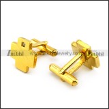 K Gold Plating Stanless Steel Cross Cufflink c000060