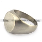 round shape stainless steel blank signet ring r004701
