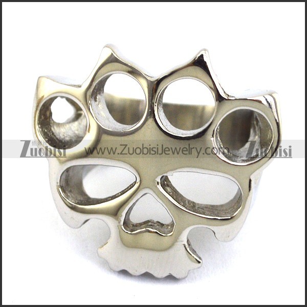 Shiny Polishing Skull Ring r003665