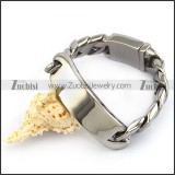 Heavy Sturdy Stainless Steel Bracelet with Safe Durable Closure b004689