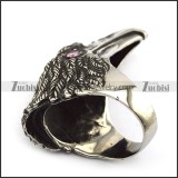 Big Eagle Ring with Clear Pink Stone Eyes r004569