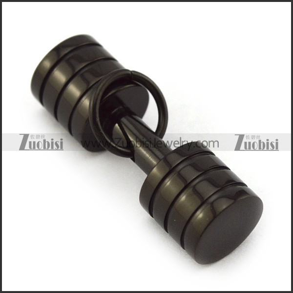 Black Dumbbell Pendant p004600