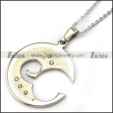 Stainless Steel Chain with Moon Charm n001345