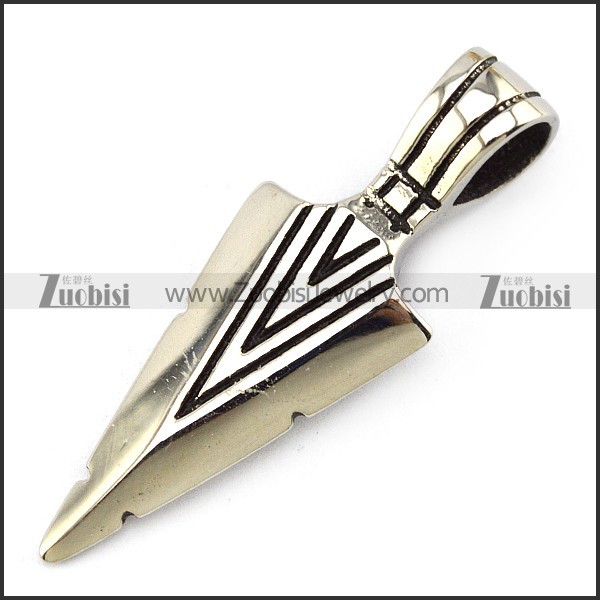 2 Sides Punk Stainless Steel Jewelry Arrow Pendant For Men p004817