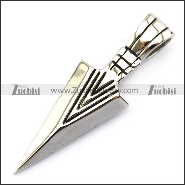 SS Arrow Head Pendant p004877