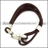 Jesus Anchor Brown Leather Bracelet b006139