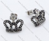 Crown Stainless Steel earring - JE050035