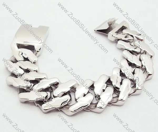 Super Heavy Stainless Steel Cross Link Bracelet for Men - JB200025