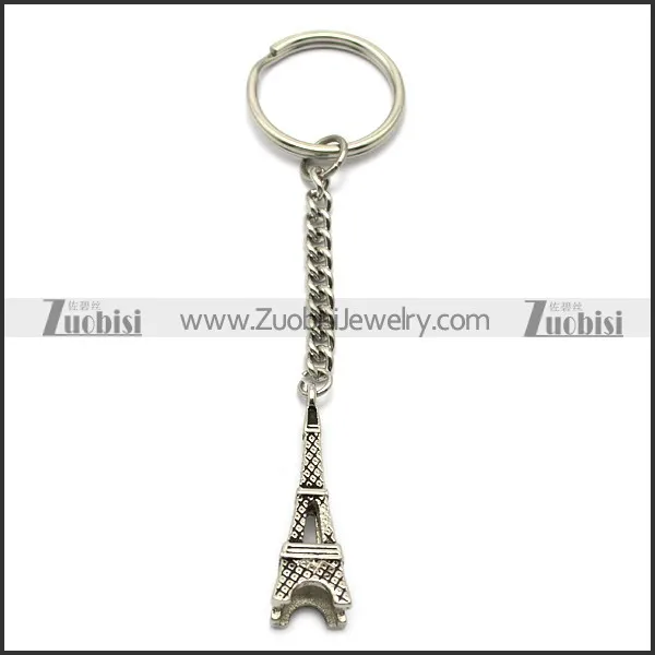 Tower Charm Stainless Steel Key Chain k000019