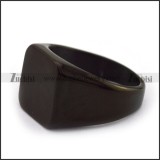Black PVD Coated Steel Casting Solid Ring r002951