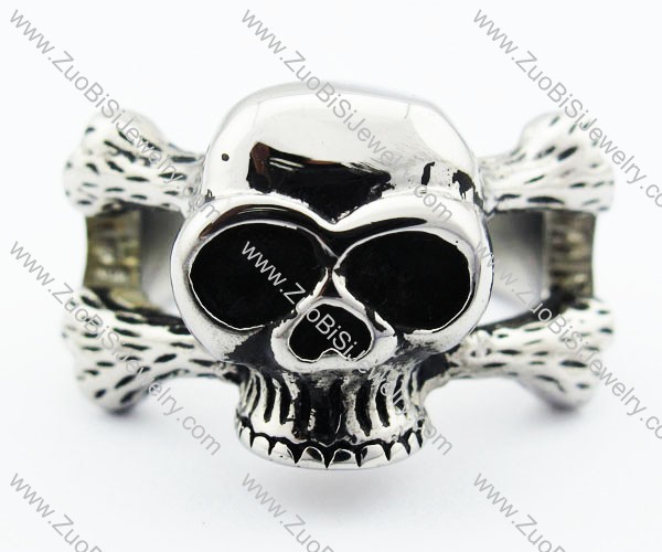 Stainless Steel Skull Ring -JR330062