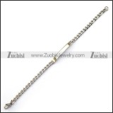 High Polishing ID Tag Stainless Steel Bracelet b005826