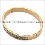 two lines cnc clear zircon stainless steel russian bangle b007143