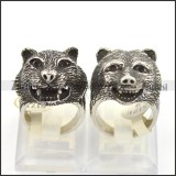 stainless steel bear ring - r000095