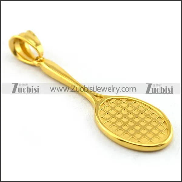 Gold Plating Battledore Pendant p003391