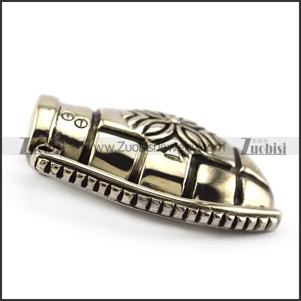 Stainless Steel Hand Grenade Pendant p005726