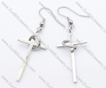 Cross and Ring Stainless Steel earring - JE050111