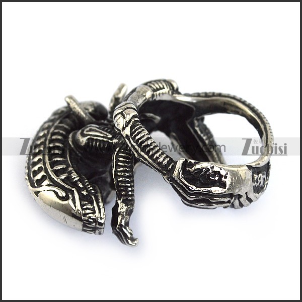 Stainless Steel Extraterrestrial Ring - JR350137