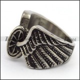 Motorcycle Tire and Wings Ring in Stainless Steel for Riders r003568