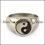 YinYang Stainless Steel Ring r004937