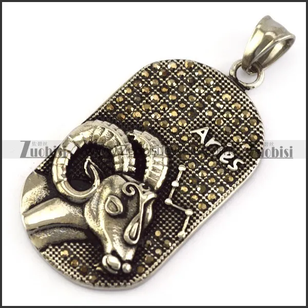 Vintage Aries Tag Pendant p005787