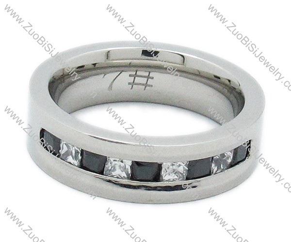 Stainless Steel Diamonds Ring - JR200004