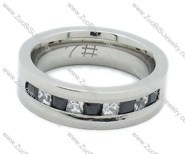 Stainless Steel Diamonds Ring - JR200004