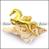 Gold Color Stainless Steel Horse Pendant p003371