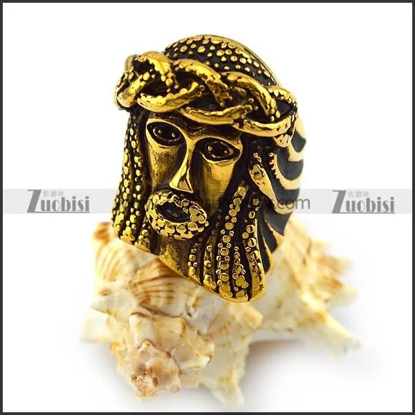 Bling Jewelry Celtic Stainless Steel Mens Jesus Ring for Men r004369