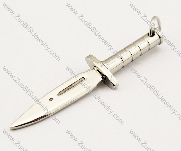 Silver Stainless Steel Sword Pendant -JP140046