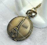 Vintage Paris Tower Pocket Watch Chain - PW000094