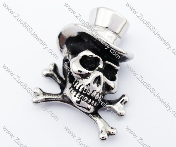 Stainless Steel Skull Pendant with Cap - JP170149