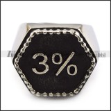 3% Hexagonal Biker Ring r004327