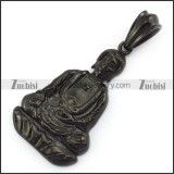 Buddha Pendant in Black Plating Stainless Steel p004928