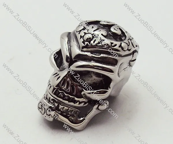 death's head Pendant in Stainless Steel is skull jewelry - JP090168