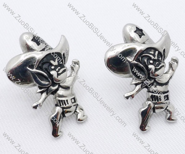 Stainless Steel Monkey Earring - JE050066