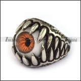 Devil's Eye Ball Ring in stainless steel metal -JR350187