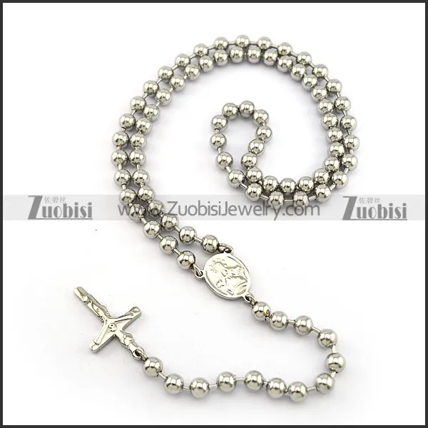 Stainless Steel Rosary Necklace n001252