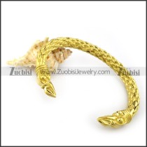 shiny yellow gold plating brass raven bangle b005503