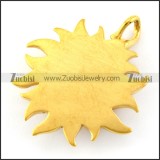 ruby stone sun shaped pendant 316L stainless steel jewelry for women 18k gold p005715