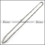 6mm Stainless Steel Figaro Chain n001580
