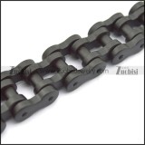 24mm Matte Black Plating Bike Chain Bracelet in 8.8 inch b002667